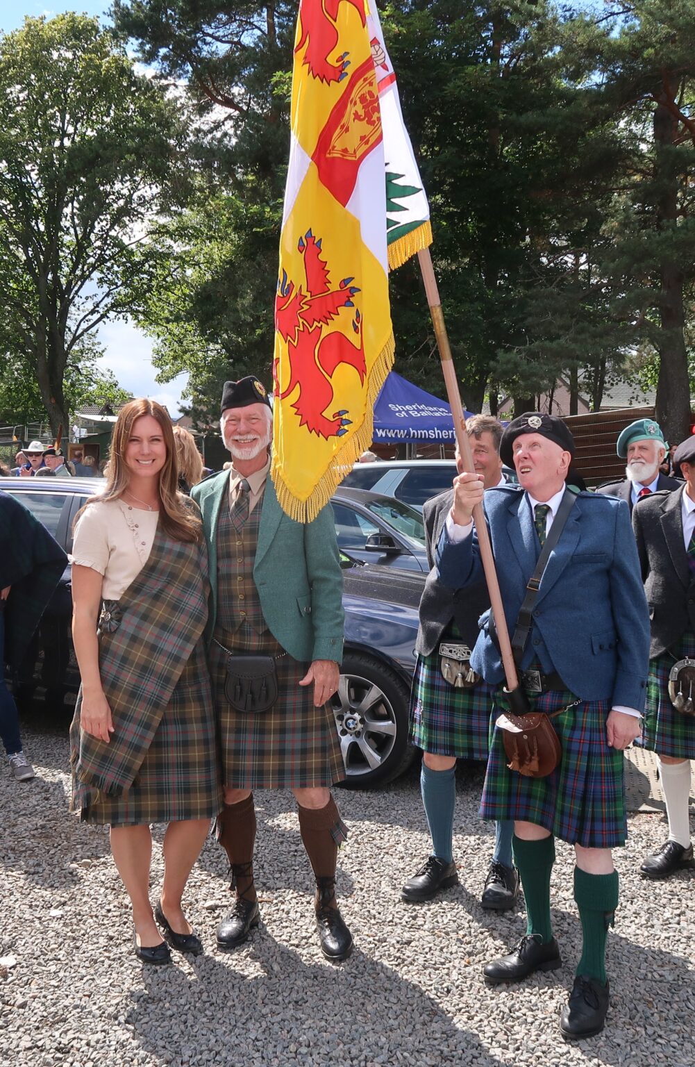 Bannerman with colour party